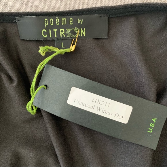 NWT Poeme by Citron Dot Open Front Cardigan Jacket - Picture 7 of 8